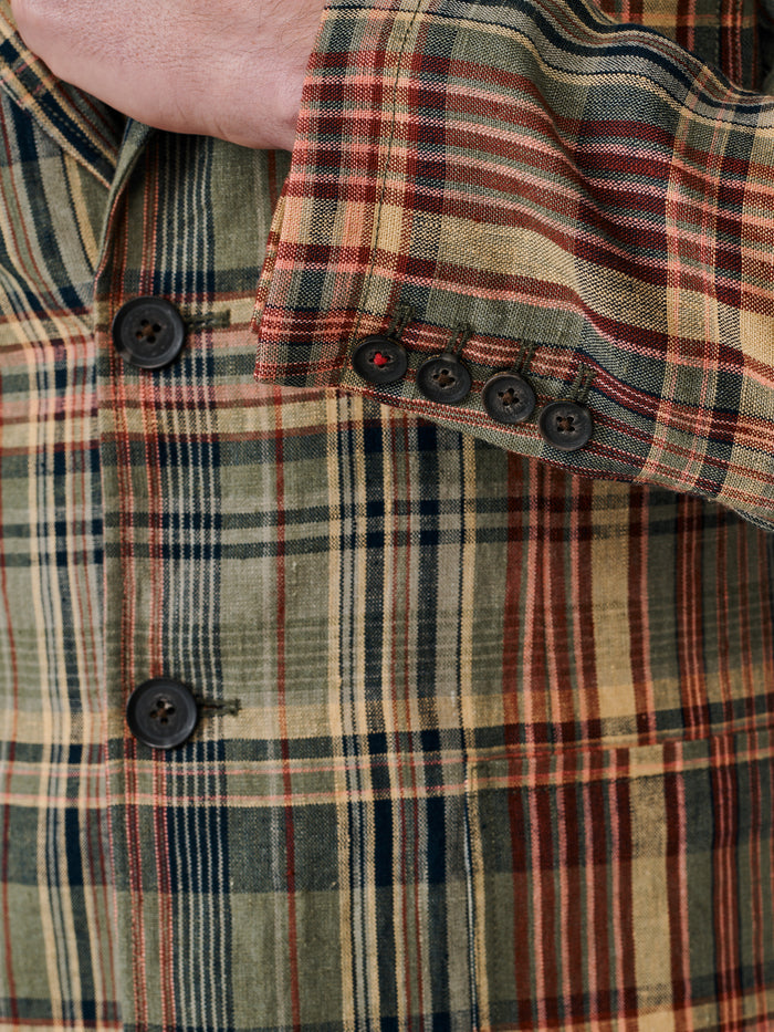 Aubin Green Madras Check Mareham Patch Pocket Jacket | Suit Jackets