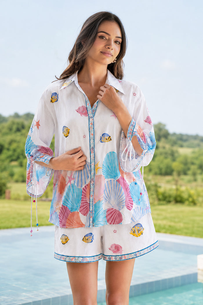 White vacation co ord set