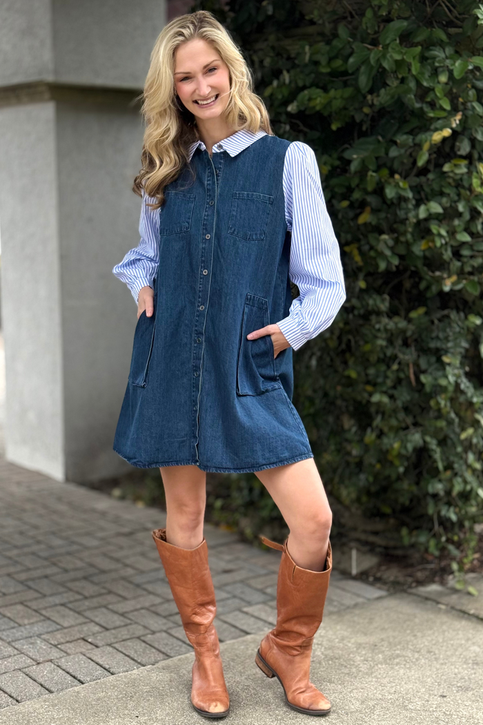 Marlowe Denim Shirt Dress