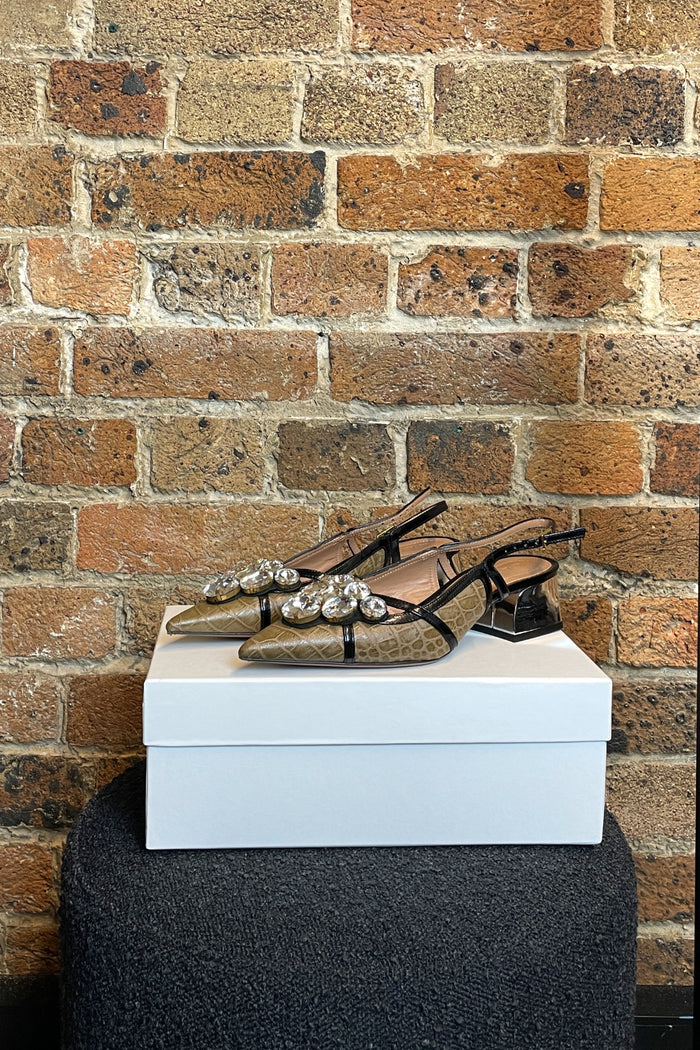 Marni Crystal Toe Slingback Heels image 0