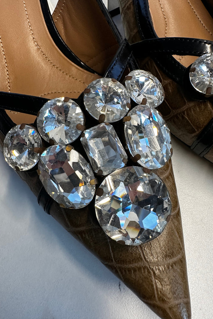 Marni Crystal Toe Slingback Heels image 5