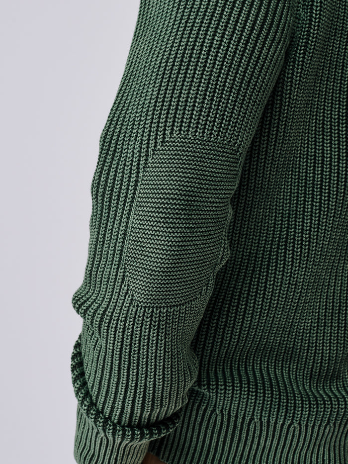Aubin Khaki Martin Cotton Zip Neck | Zip Neck