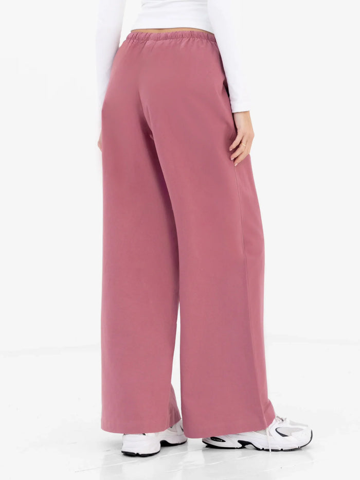 Maya Wide Leg Trousers - Dark Berry