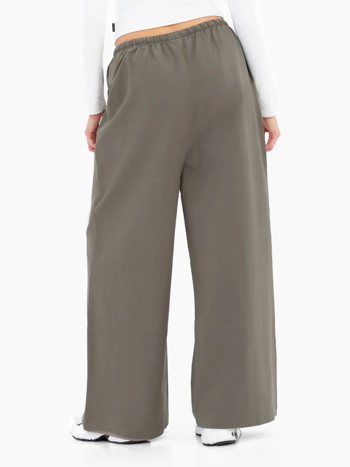 Maya Wide Leg Trousers - Safari Green