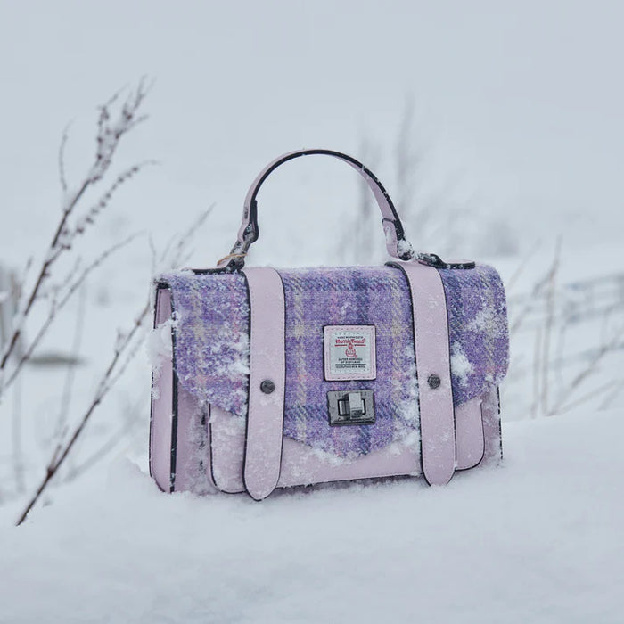 Medium Satchel - Violet Dogtooth