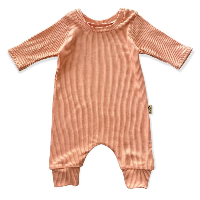 Melon Ribbed Harem Romper
