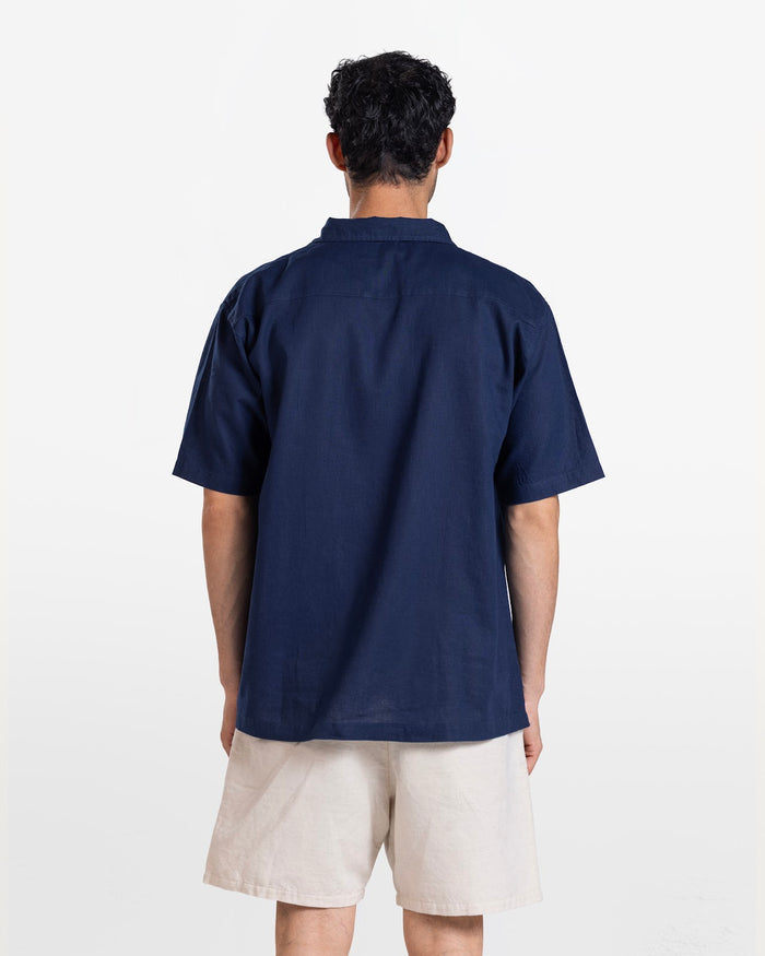 MEN'S LINEN SHIRT NAVY 2