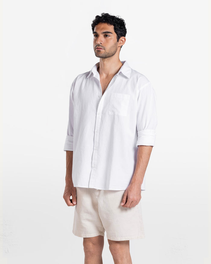 MEN'S LONG SLEEVE SHIRT WHITE 4