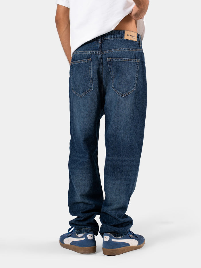 MEN'S RELAXED FIT JEANS DARK-BLUE 5