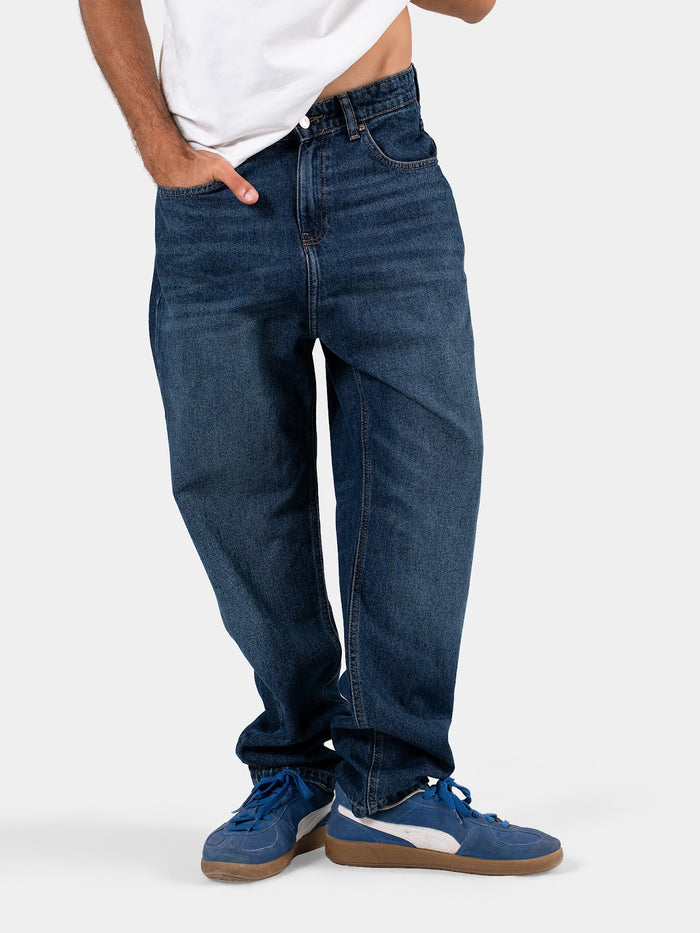 MEN'S RELAXED FIT JEANS DARK-BLUE 2