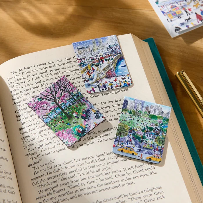Michael Storrings Walk in the Park Magnetic Bookmarks - The New York Public Library Shop