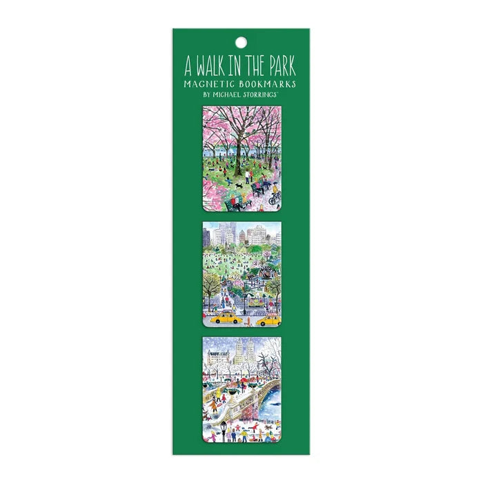 Michael Storrings Walk in the Park Magnetic Bookmarks - The New York Public Library Shop