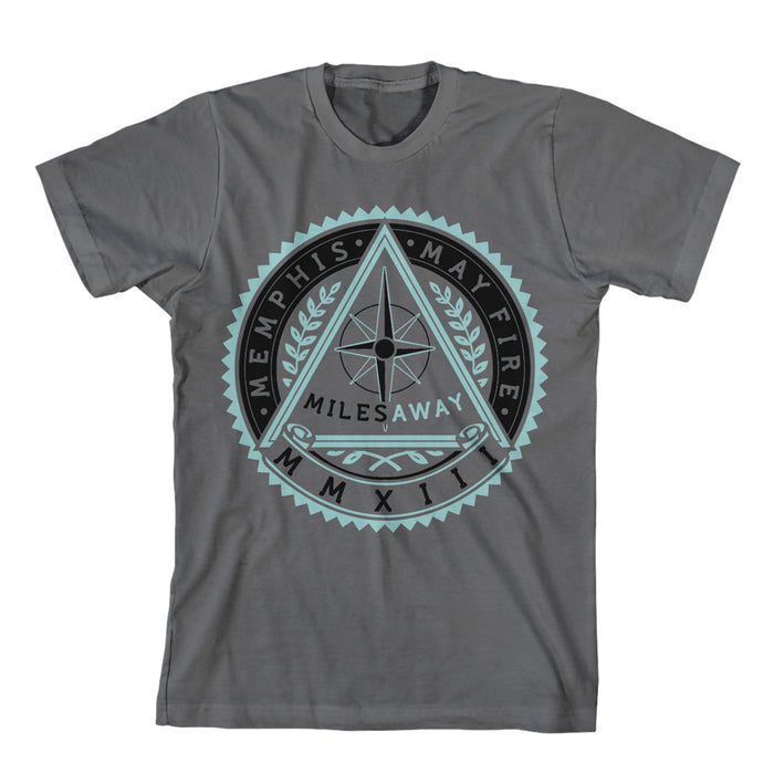 memphis may fire Miles Away - Charcoal Gray T-Shirt