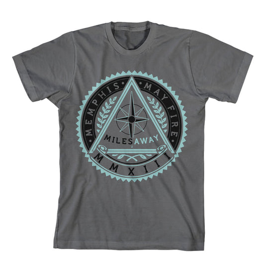 memphis may fire Miles Away - Charcoal Gray T-Shirt