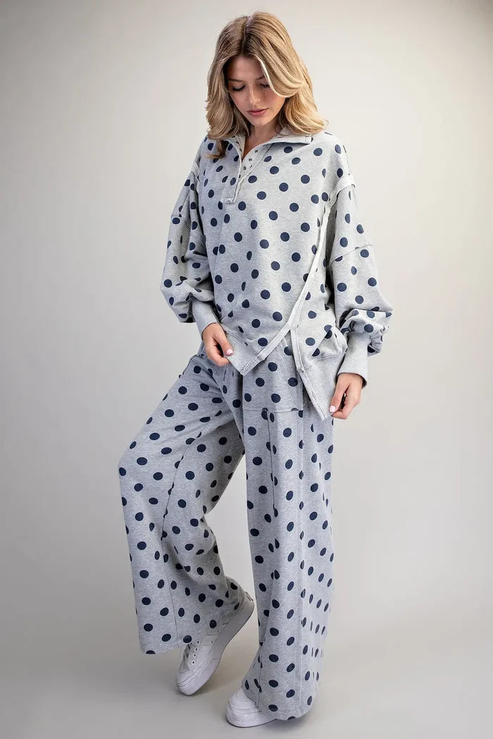 Mineral Washed Polka Dot Pullover