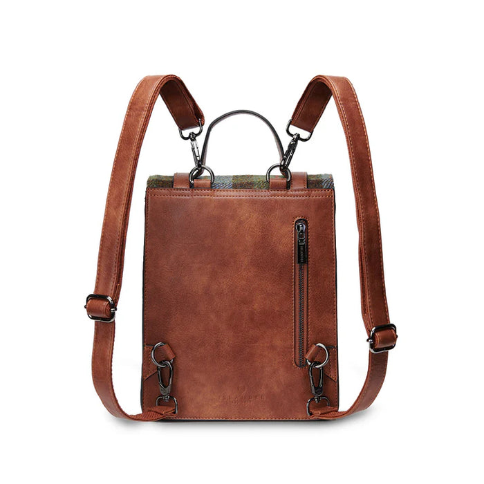 Mini Carloway Backpack - Chestnut and Blue Tartan