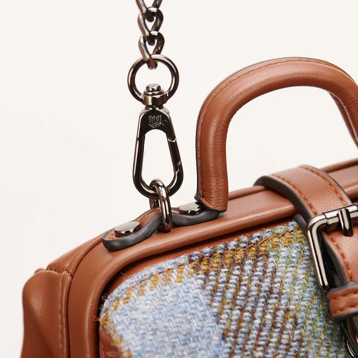 Mini Doctor Bag - Chestnut and Blue Tartan