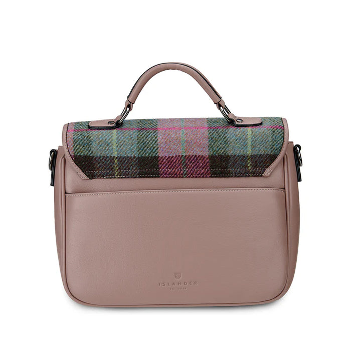 Mini Laptop Bag - Pink and Green Tartan