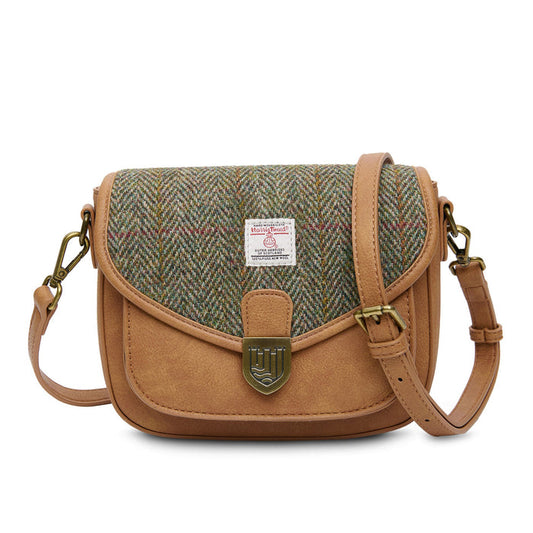 Mini Saddle Bag - Chestnut Herringbone