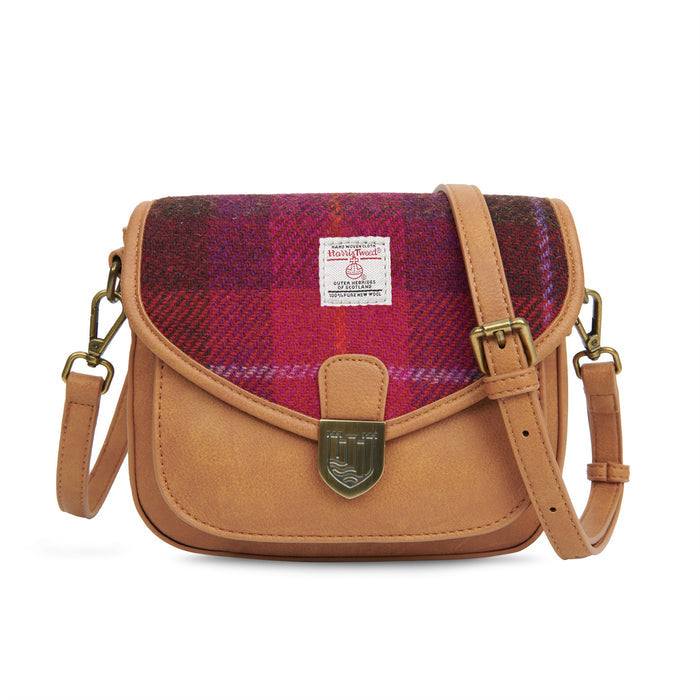 Mini Saddle Bag - Fuchsia Tartan