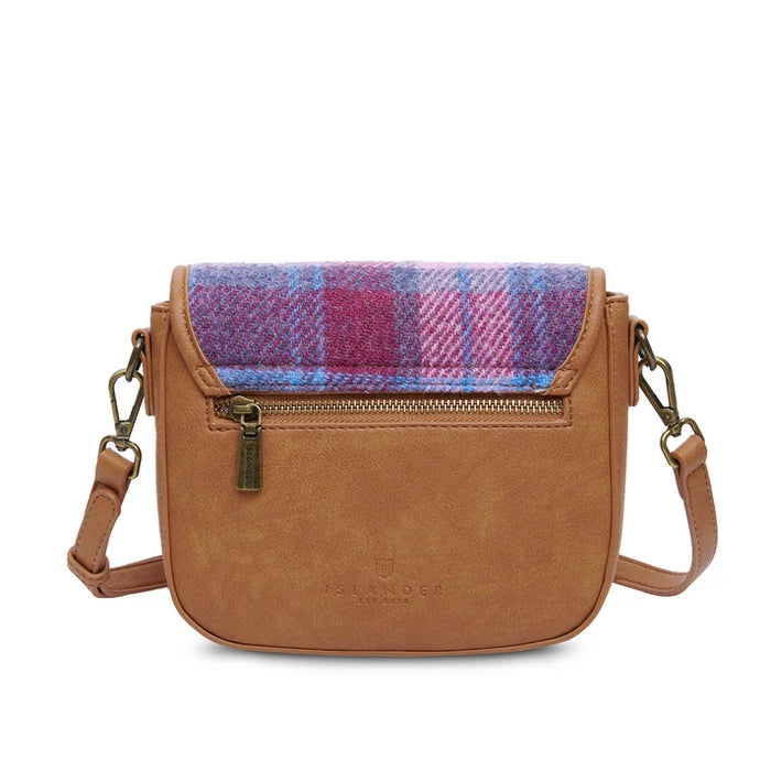 Mini Saddle Bag - Pink and Blue Tartan