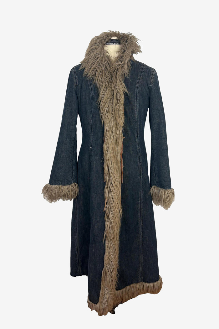 Miss Sixty Fur Trim Denim Coat