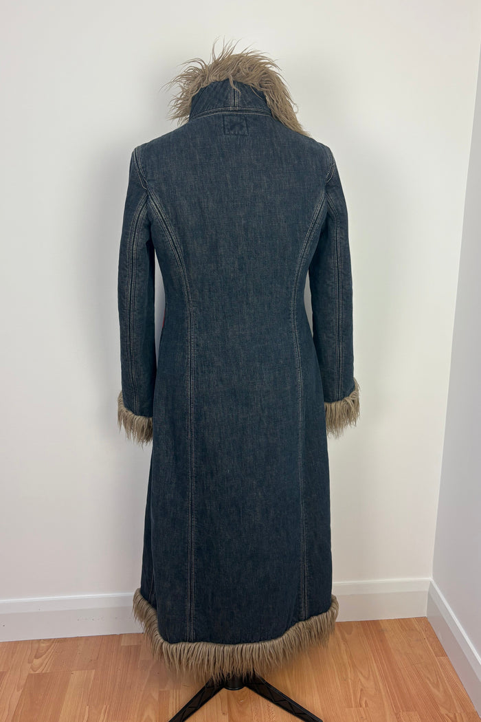 Miss Sixty Fur Trim Denim Coat