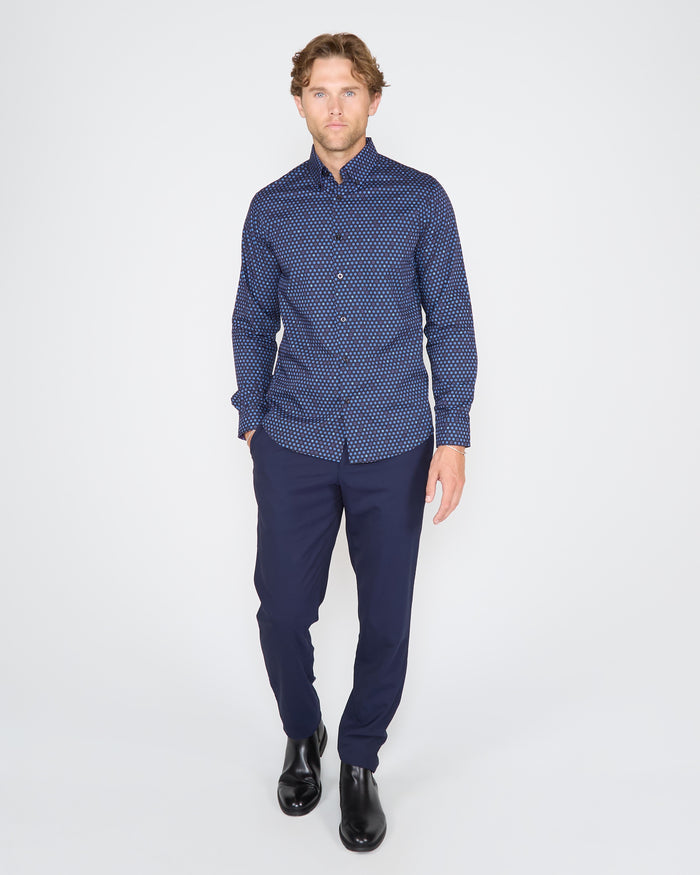 MITCHELL POLKAHALO SHIRT - NAVY
