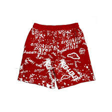 Mixed Emotion - Graffiti Shorts -  Red - Clique Apparel
