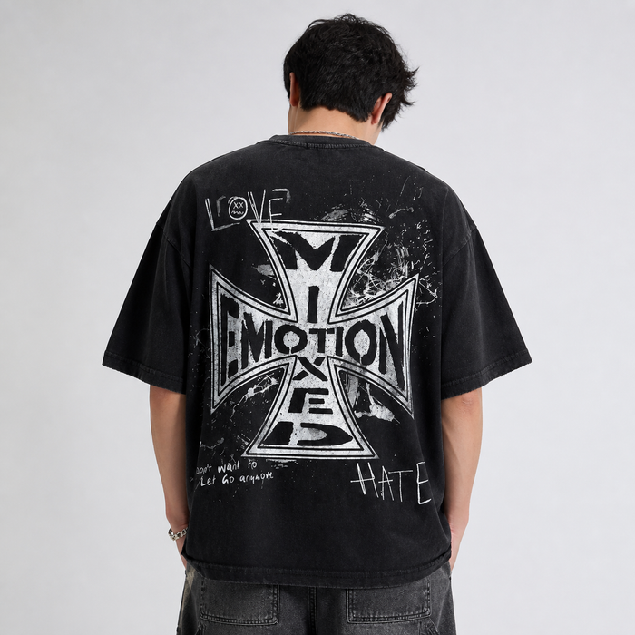 Mixed Emotions - Chaos Tee - Black - Clique Apparel