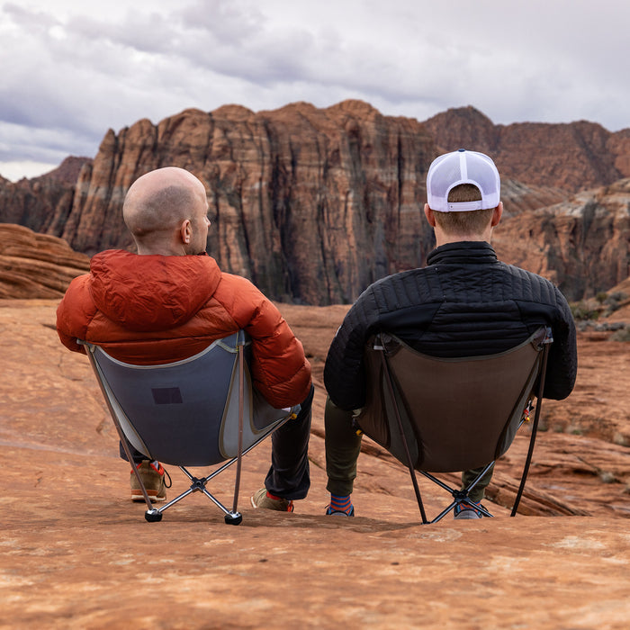 Enjoying the view in the Grand Trunk Monarch Chair rocking and relaxing