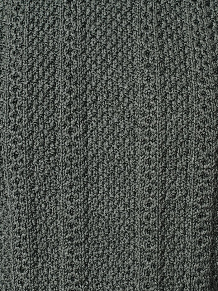 Aubin Dark Khaki Montrose Textured Crew Neck | Crew Neck