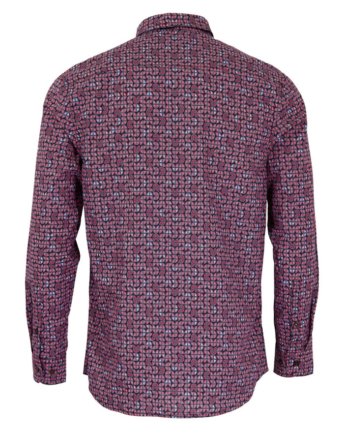 MORRIS IBIZA PETAL PLUM SHIRT - PLUM