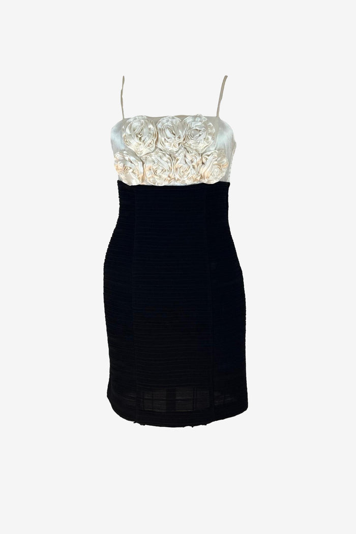 Mr K & Co Black & White Rosette Dress