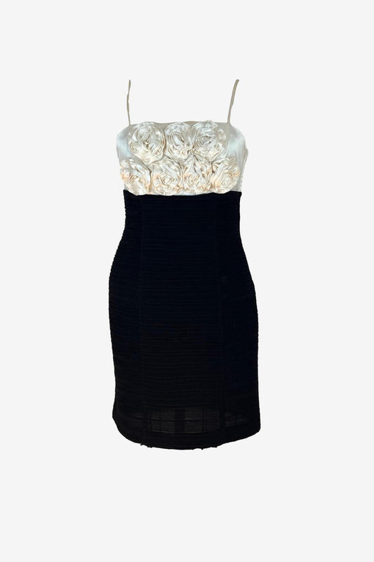 Mr K & Co Black & White Rosette Dress