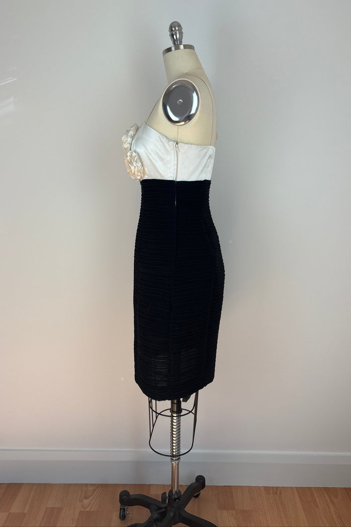 Mr K & Co Black & White Rosette Dress
