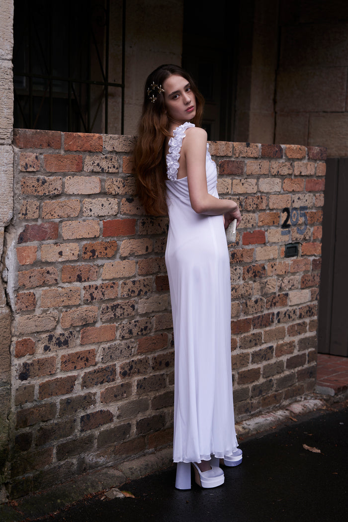 Mr K. Floral Detail Pearl Maxi Dress image 3