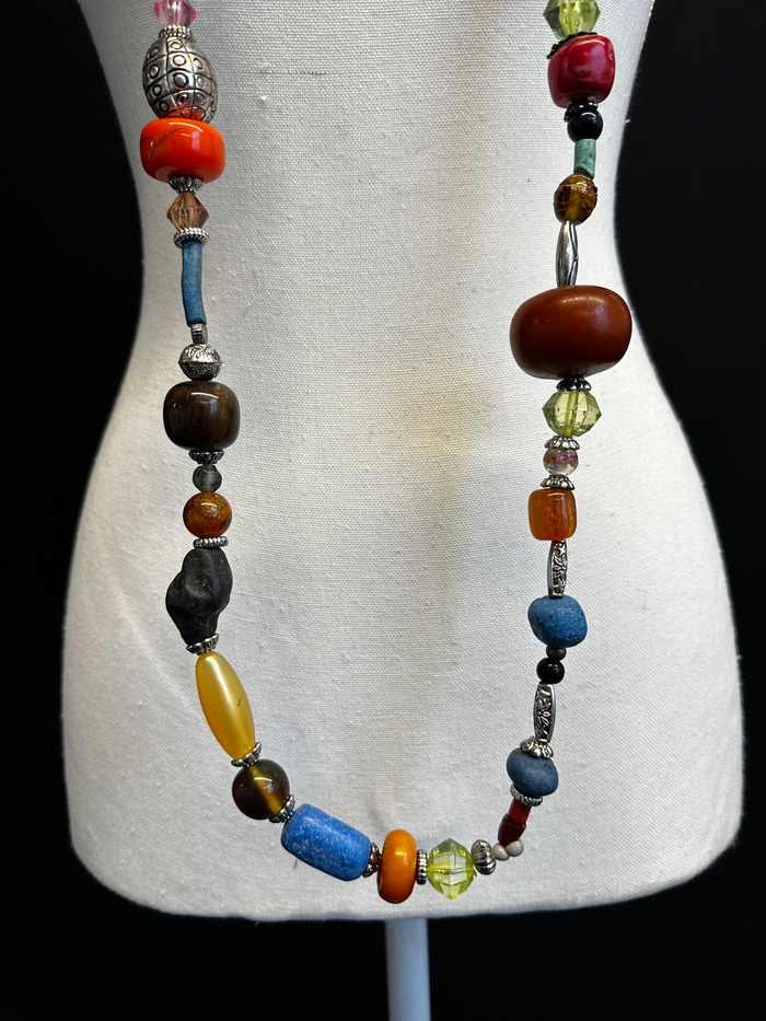 Multicolour Gemstone Long Necklace image 2