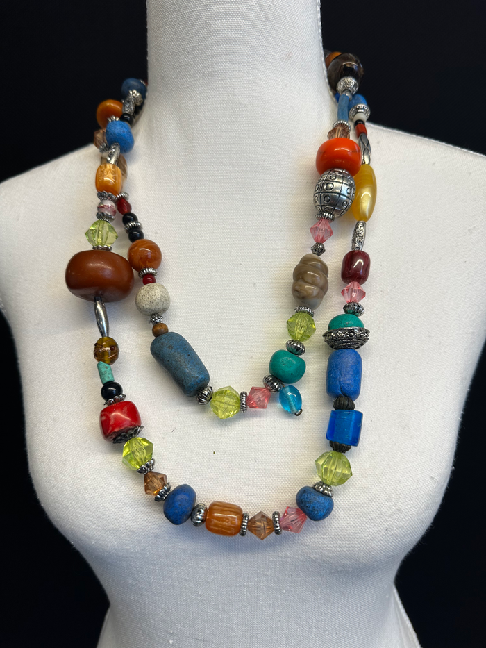 Multicolour Gemstone Long Necklace image 3