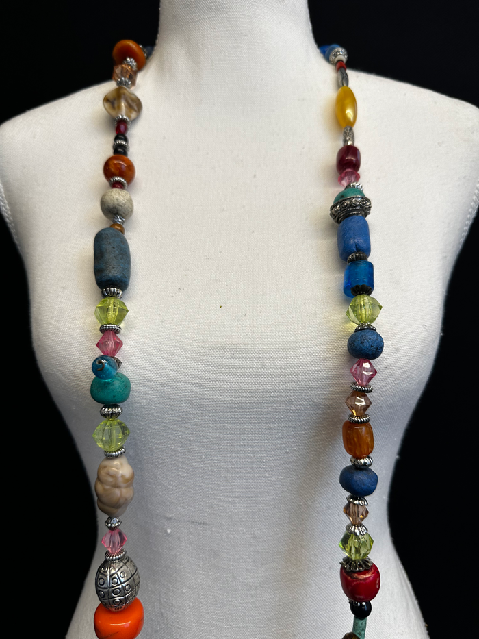 Multicolour Gemstone Long Necklace image 4