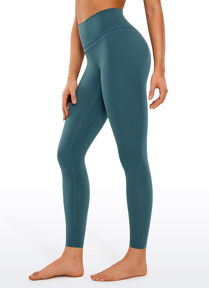CRZ YOGA Women's Yoga Train High Rise Tall Nakedfeel Leggings 28'' Petrol Blue