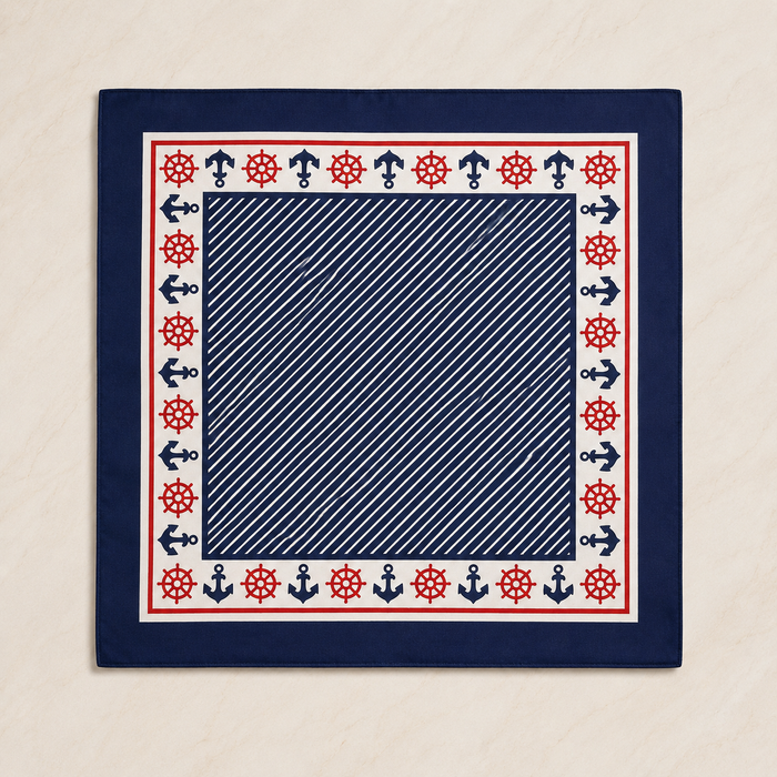 Nautical Anchor & Helm Scarf