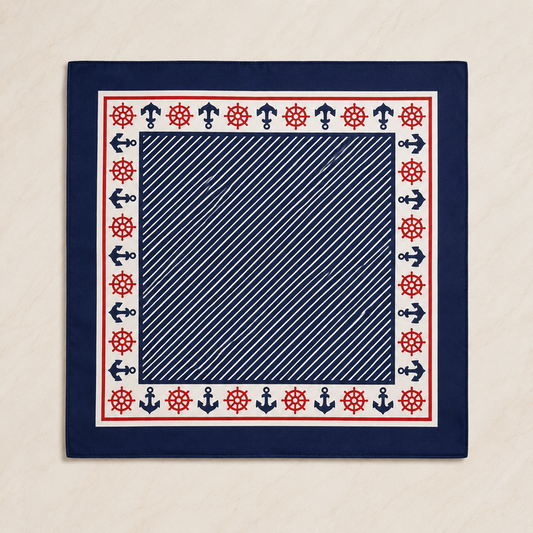 Nautical Anchor & Helm Scarf