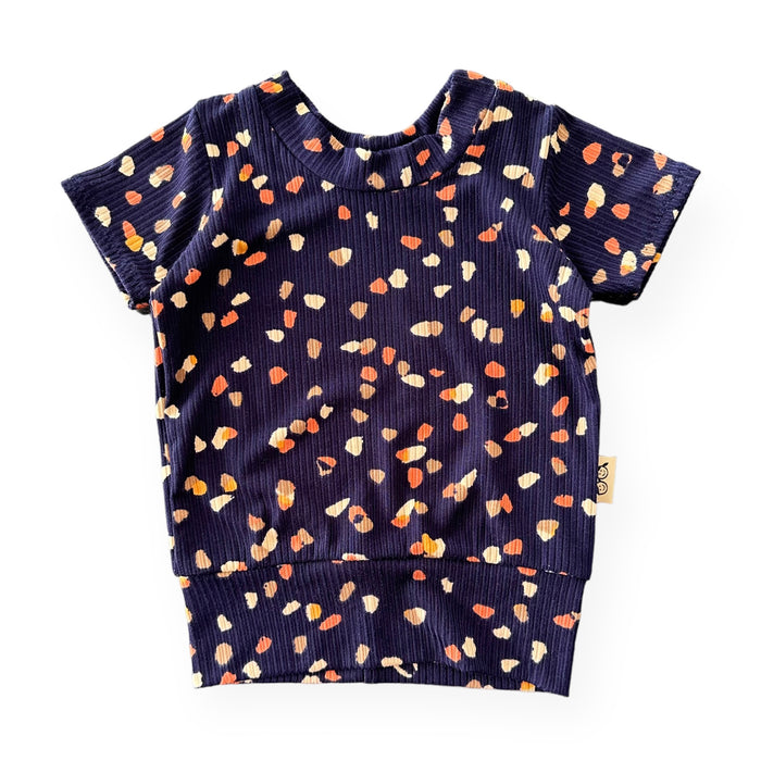 Navy Terrazzo Ribbed Summer Lounge Set