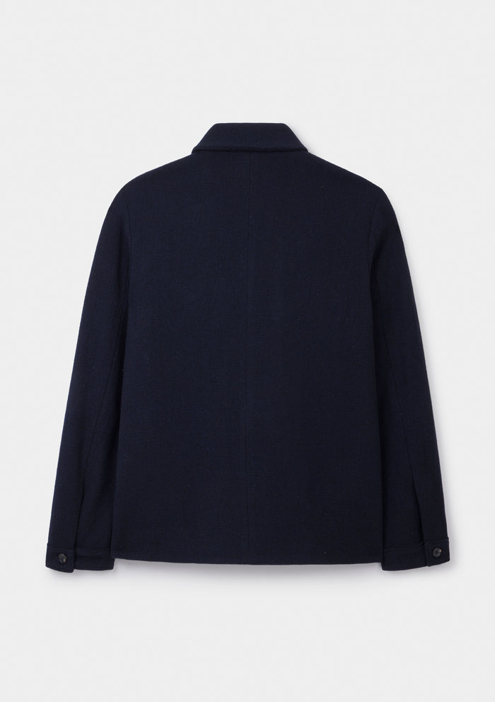 Navy Weave Merino Wool Chore Jacket, Chore Jacket - SIRPLUS