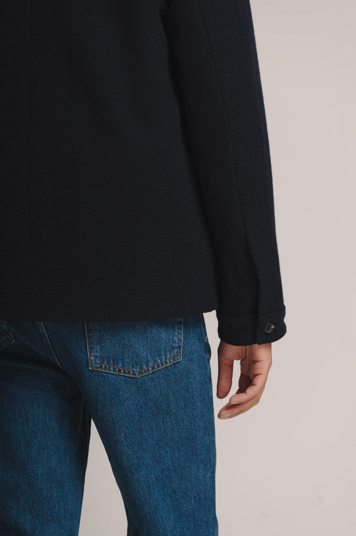 Navy Weave Merino Wool Chore Jacket, Chore Jacket - SIRPLUS