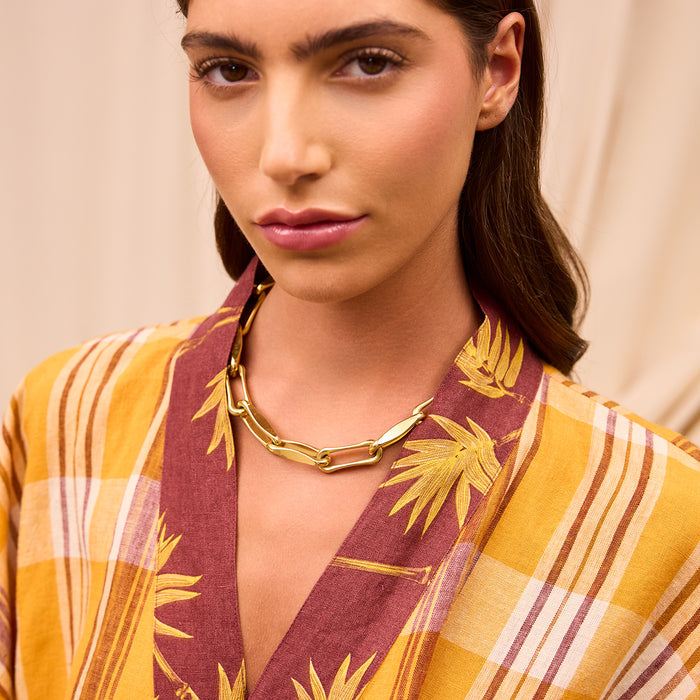 Nicolette Linen Robe - Marigold