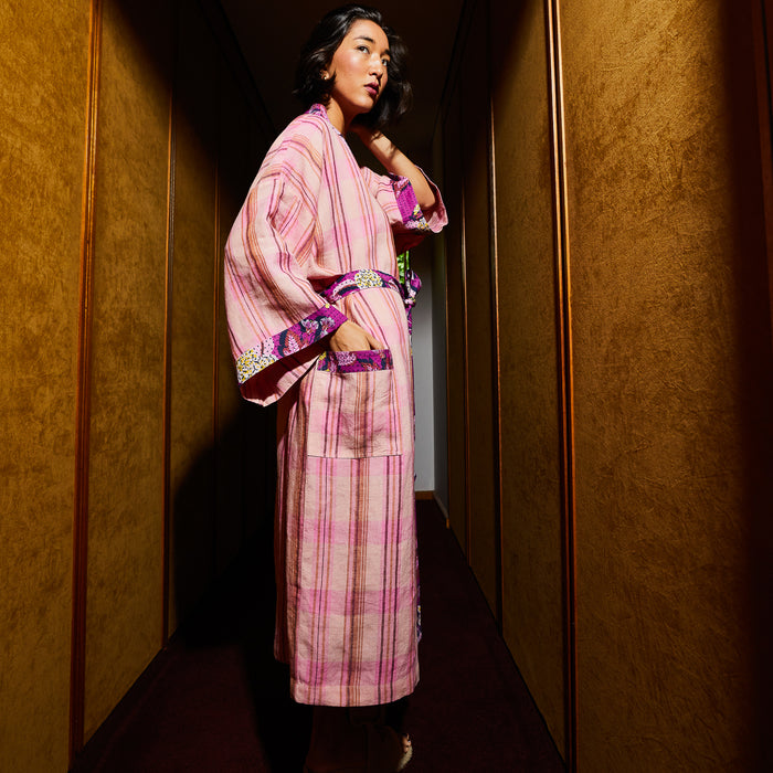 Nicolette Linen Robe - Poudre