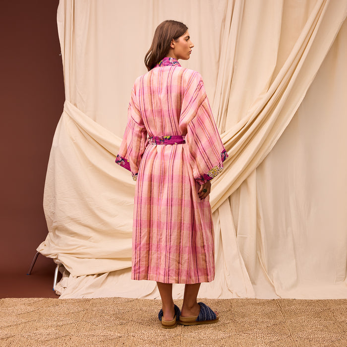 Nicolette Linen Robe - Poudre