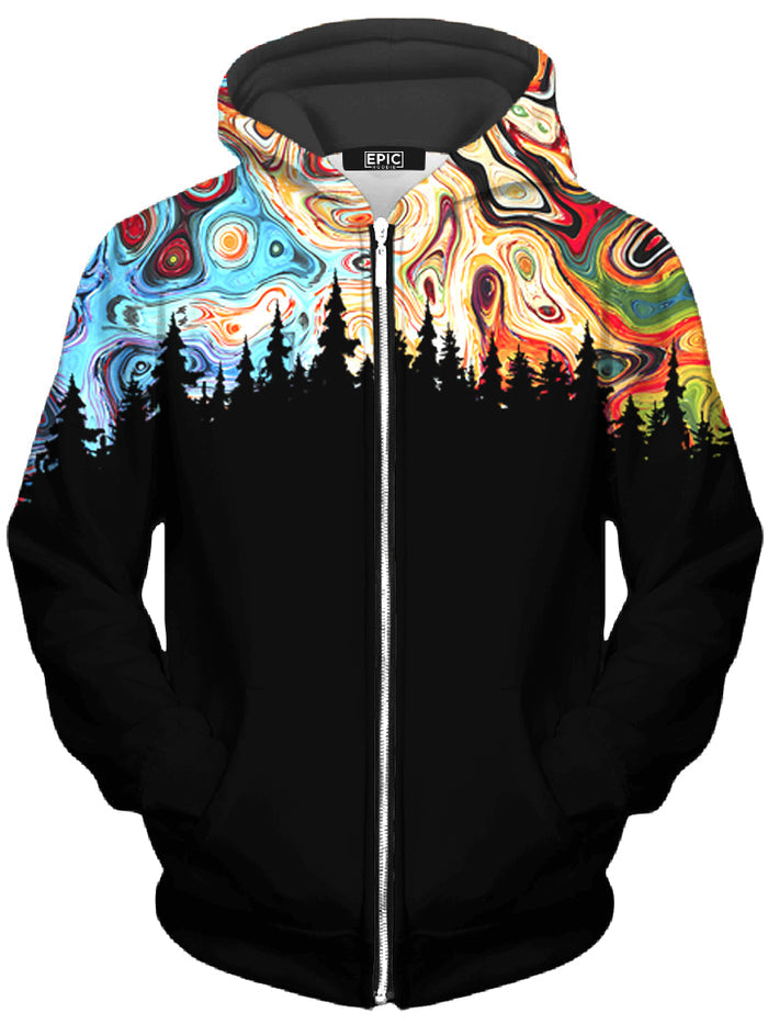 Night Sky Unisex Zip-Up Hoodie Gratefully Dyed Damen Epic Hoodie